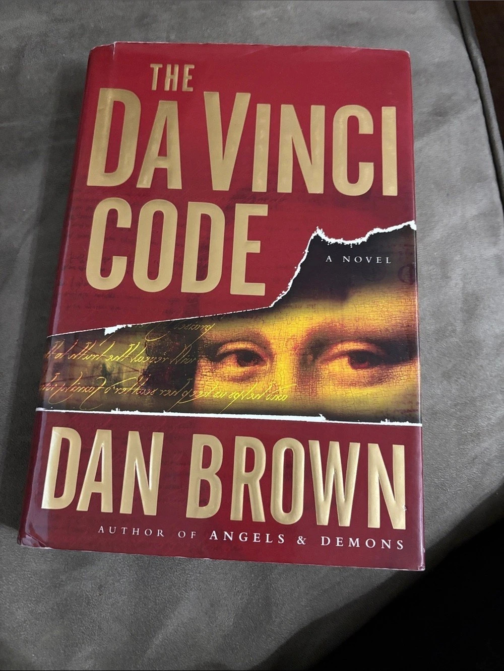 Doubleday The Da Vinci Code by Dan Brown Hardcover Novel Red & Gold